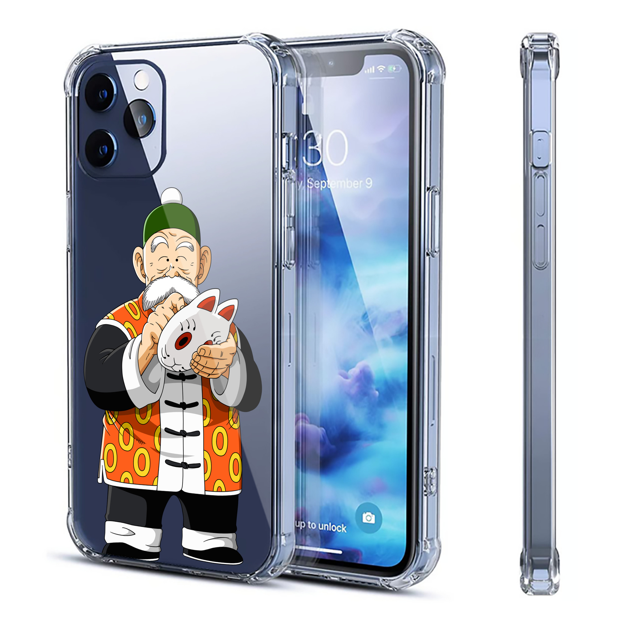 （画像用） ドラゴンボール 亀仙人（かめせんにん） DRAGON BALL Master Roshi Kame Sennin 【iPhone 12シリーズ対応】透明スマホケース（クリアソフトケース）